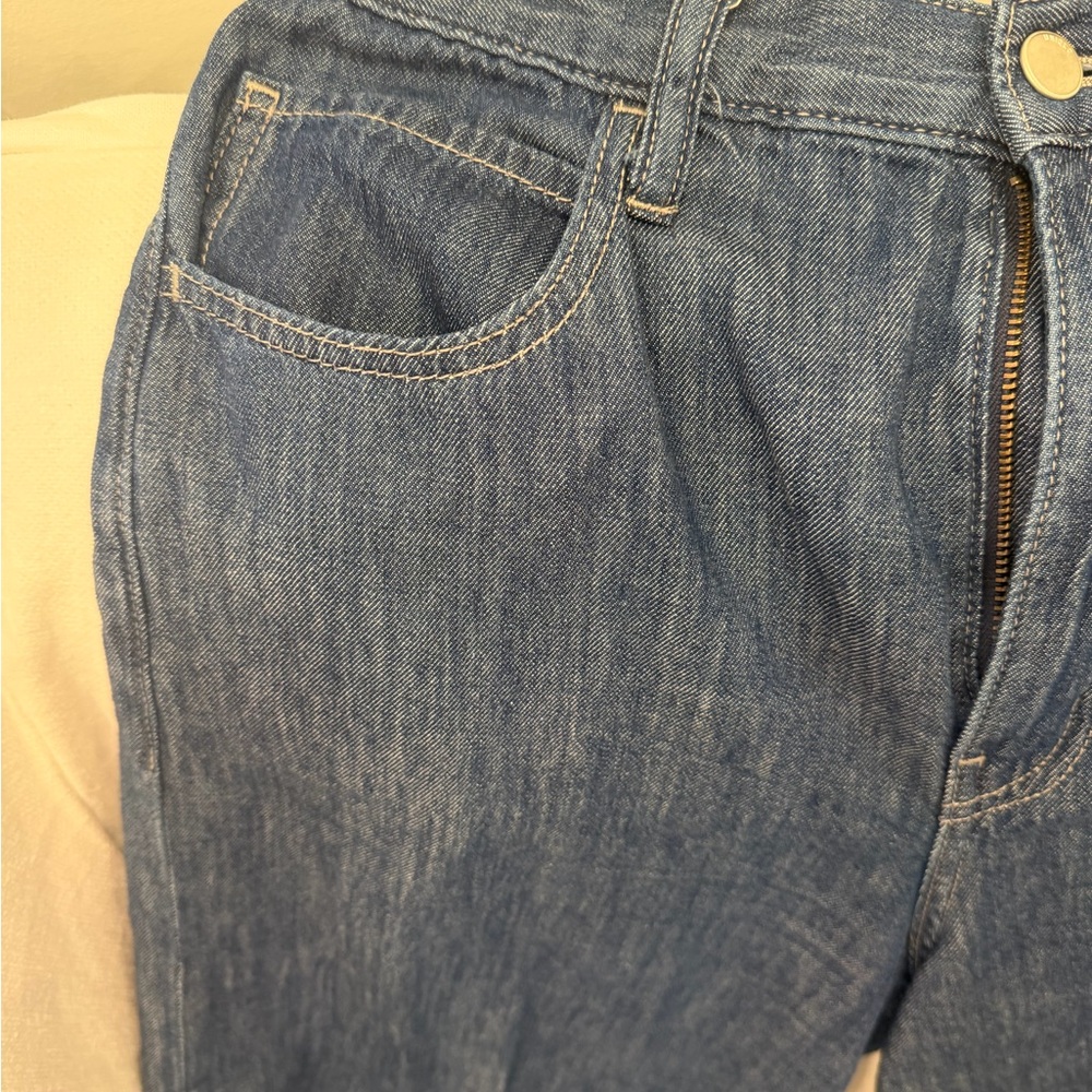 Uniqlo Dark Blue Denim Jeans with White Pocket Lining - Picture 3 of 6
